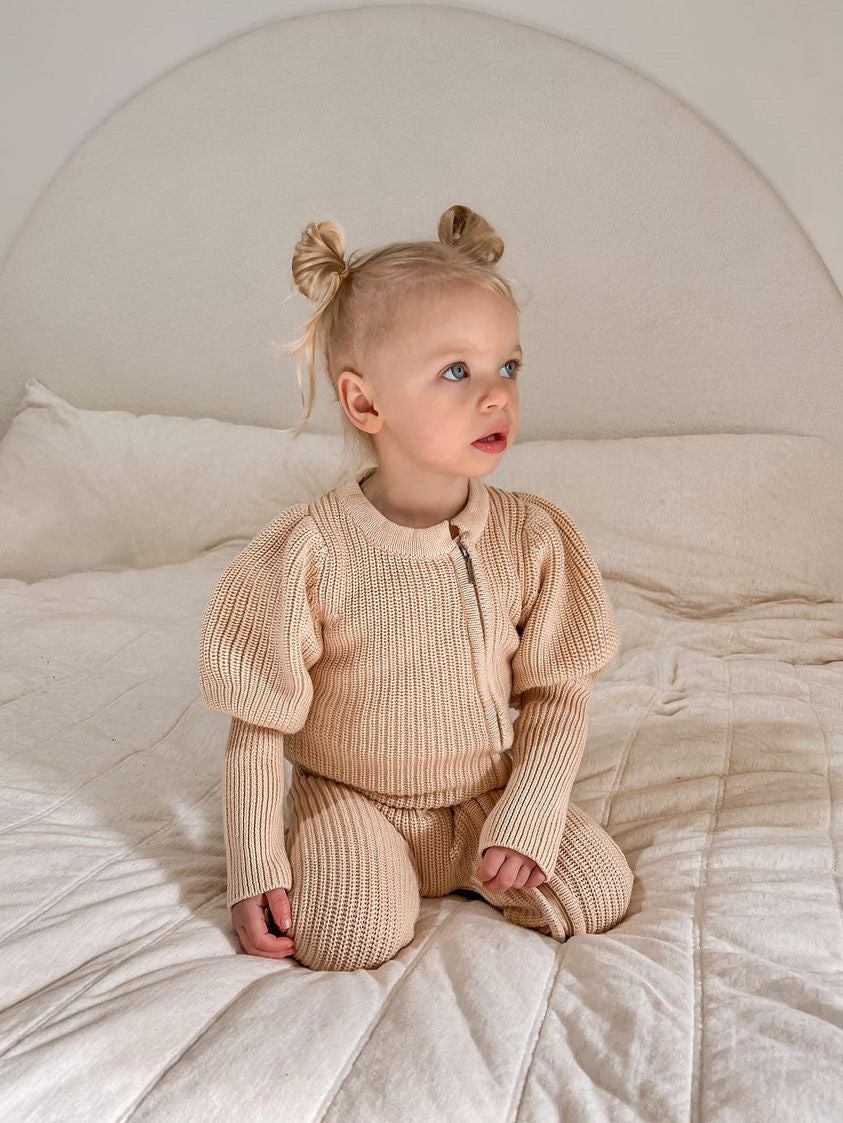 PARIS KNIT ONESIE | HONEY